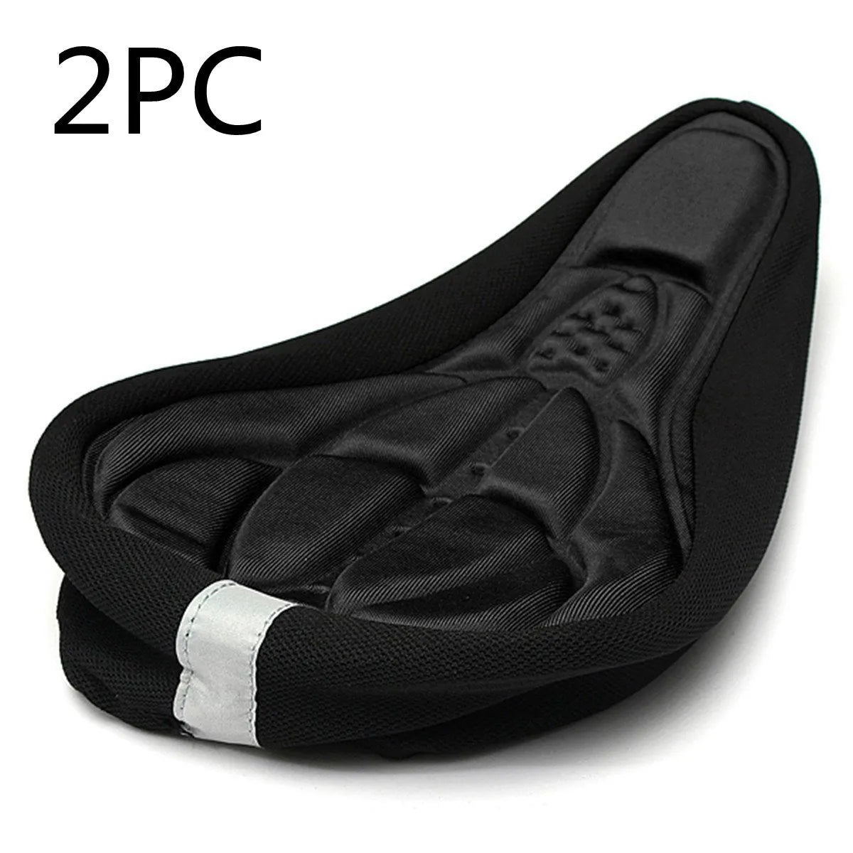 3D breathable bicycle seat cover with GEL silicone layer, 28cm x 17cm x 2cm, in black, red, blue or orange