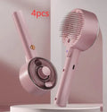 Ceramic White pet grooming brush with UVC light and essential oil spray tank for dogs and cats.