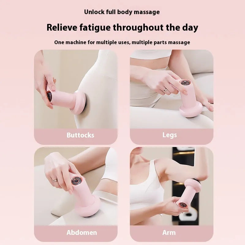 Handheld USB electric massager in black colour for cervical spine waist back leg massage