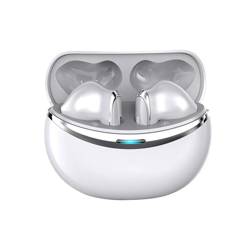 Intelligent active noise reduction wireless Bluetooth headset in black with charging case and Type-C port