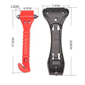 Red car emergency hammer with ABS plastic handle and carbon steel head for window breaking and seatbelt cutting