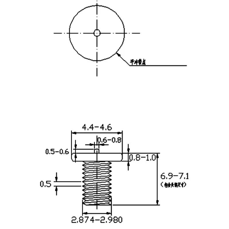 Household portable 304 stainless steel welding screw with whitened finish, M3 to M8 sizes