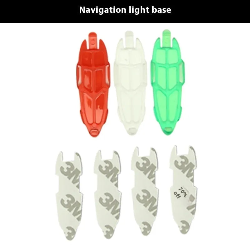 V3 wireless charging waterproof navigation lights for model cars and boats in green, red, and white.