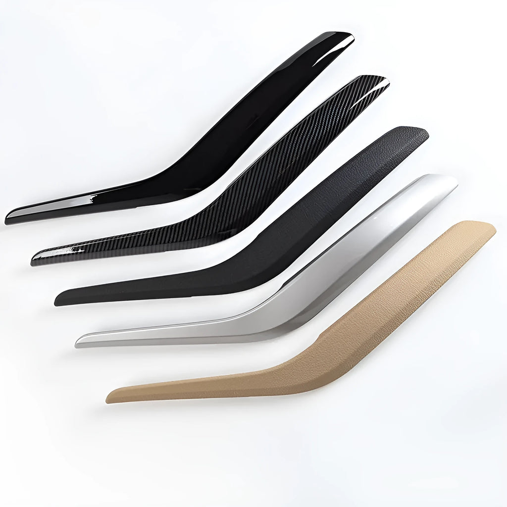 BMW interior carbon fibre pattern black car door handle made of ABS PC for front and rear doors