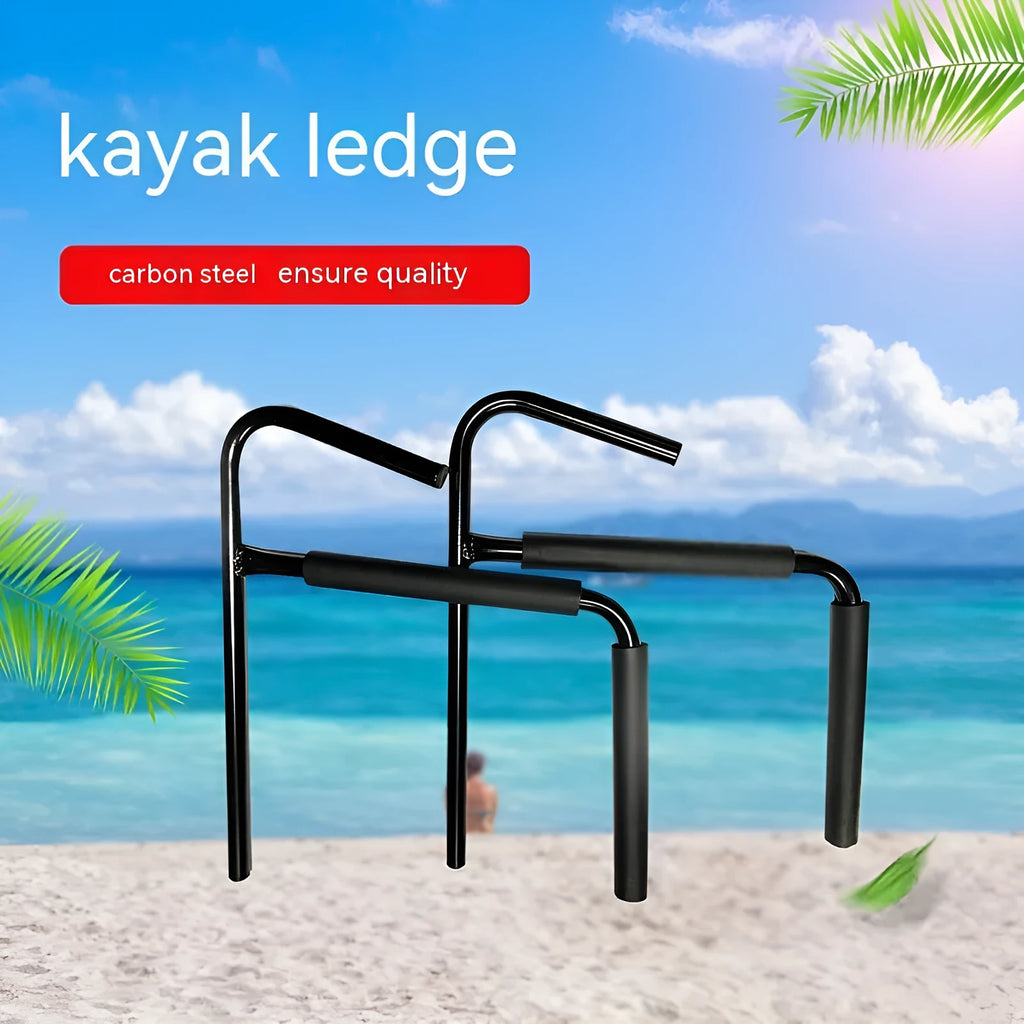 Carbon steel kayak wall hanger for storage, dimensions 43cm wide by 38cm high.