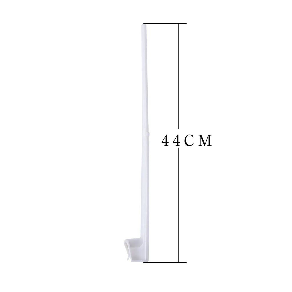 White PP plastic car window flag pole holder set with 10 poles for vehicle decoration