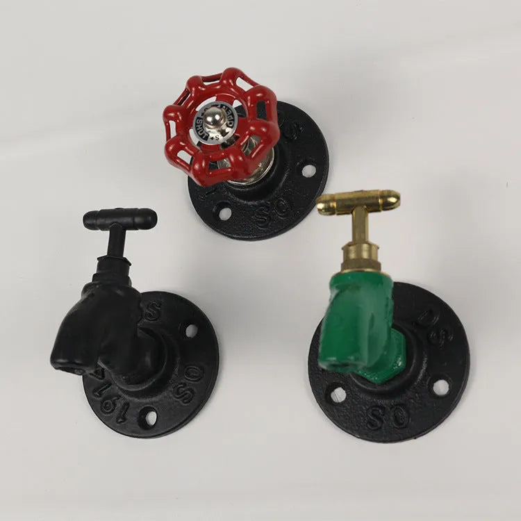 Modern industrial style metal towel hook with water pipe design for wall mounting