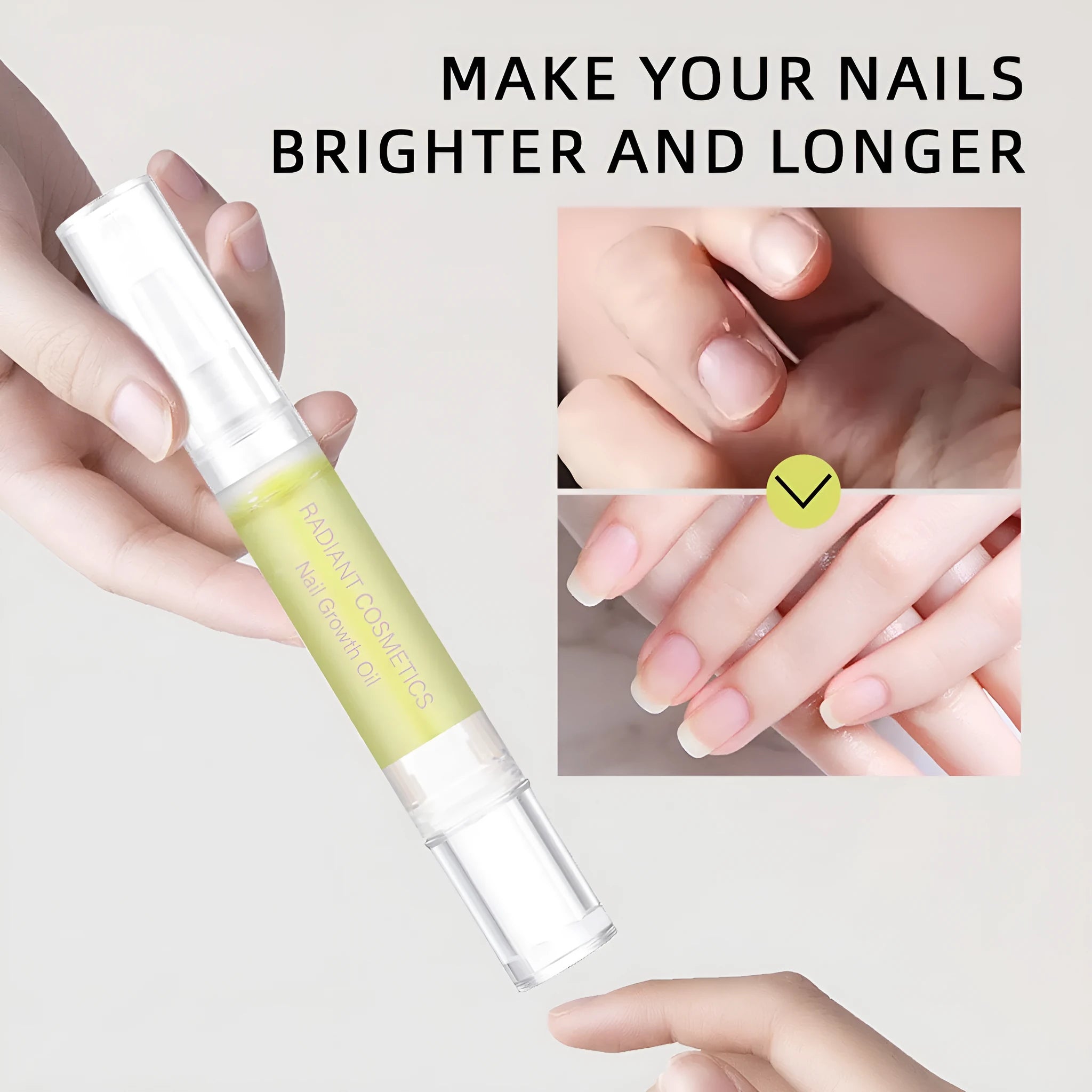 3ml bottle of nail growth care oil with wash-free formula for moisture promotion