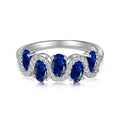 S925 sterling silver oval twisted ring with zircon inlay, women's geometric ring, size No.7, silver colour
