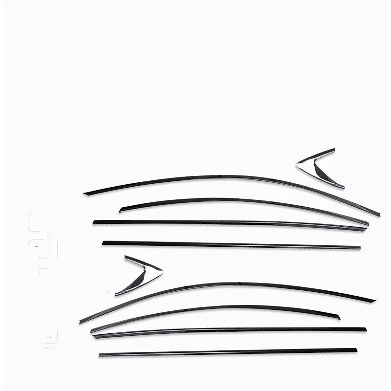 Black titanium stainless steel window trim strip set for window edge finishing