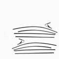 Black titanium stainless steel window trim strip set for window edge finishing