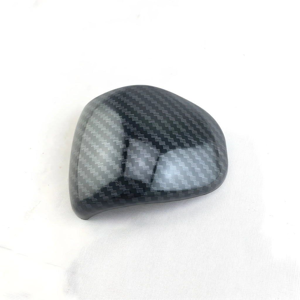 Black carbon fibre pattern gear shift cover for car dashboard and centre console