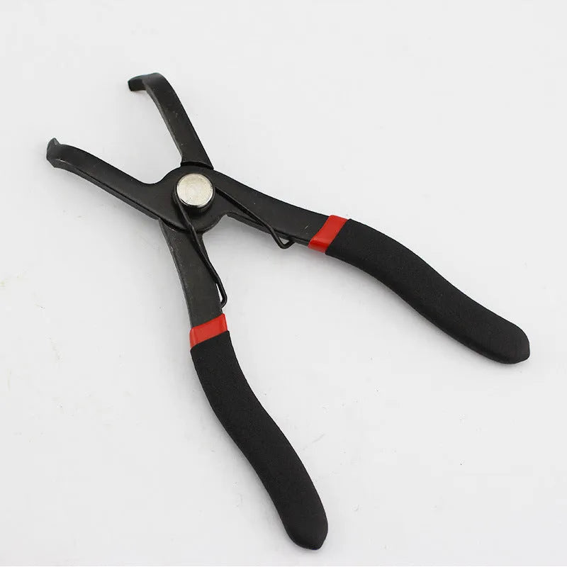 Red interior round nail removal pliers for door panel and wire buckle extraction