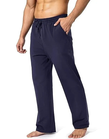 Men's loose fit casual trousers in dark grey quick-dry polyester fabric