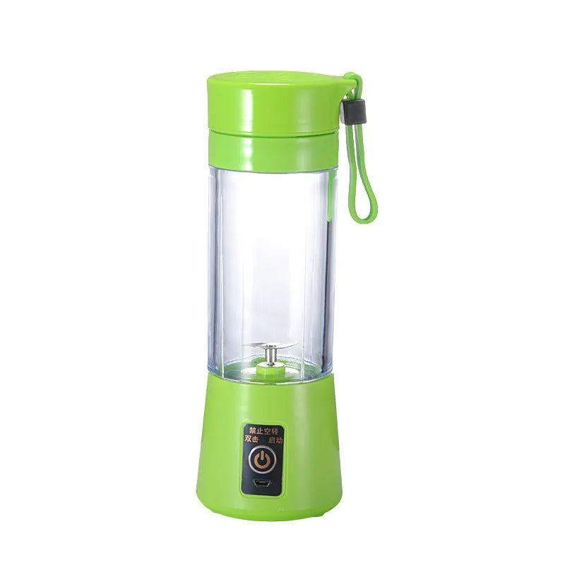 Portable electric juicer cup 380ml food grade PC body USB rechargeable in Blue Green Pink or Purple