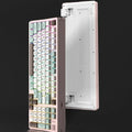 Desktop computer keyboard with luminous keys and a 1.8 metre cable, shown in a choice of colour combinations.