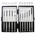 TH-6177 11-piece steel screwdriver set with cross and flathead bits on a white background.