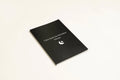 A5 black dream journal notebook with dot grid pages for dream recording