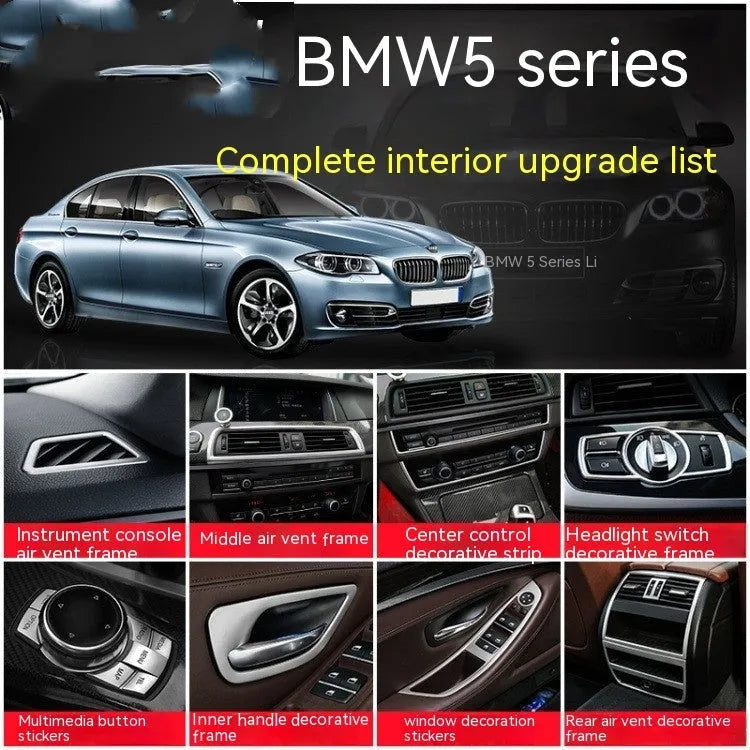 BMW 5 Series F10 F11 interior door handle decorative trim strips set of four pieces