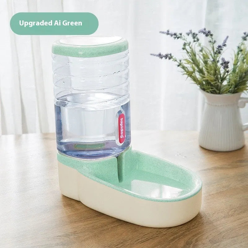 Grey automatic pet water dispenser with 3.8L capacity for cats and dogs