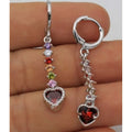 Women's heart-shaped earrings in gold or silver colour with alloy construction and electroplated finish