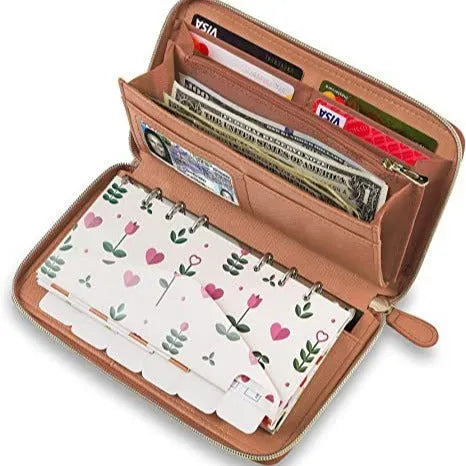 PU leather anti-theft card holder wallet with RFID blocking, shown in multiple colours
