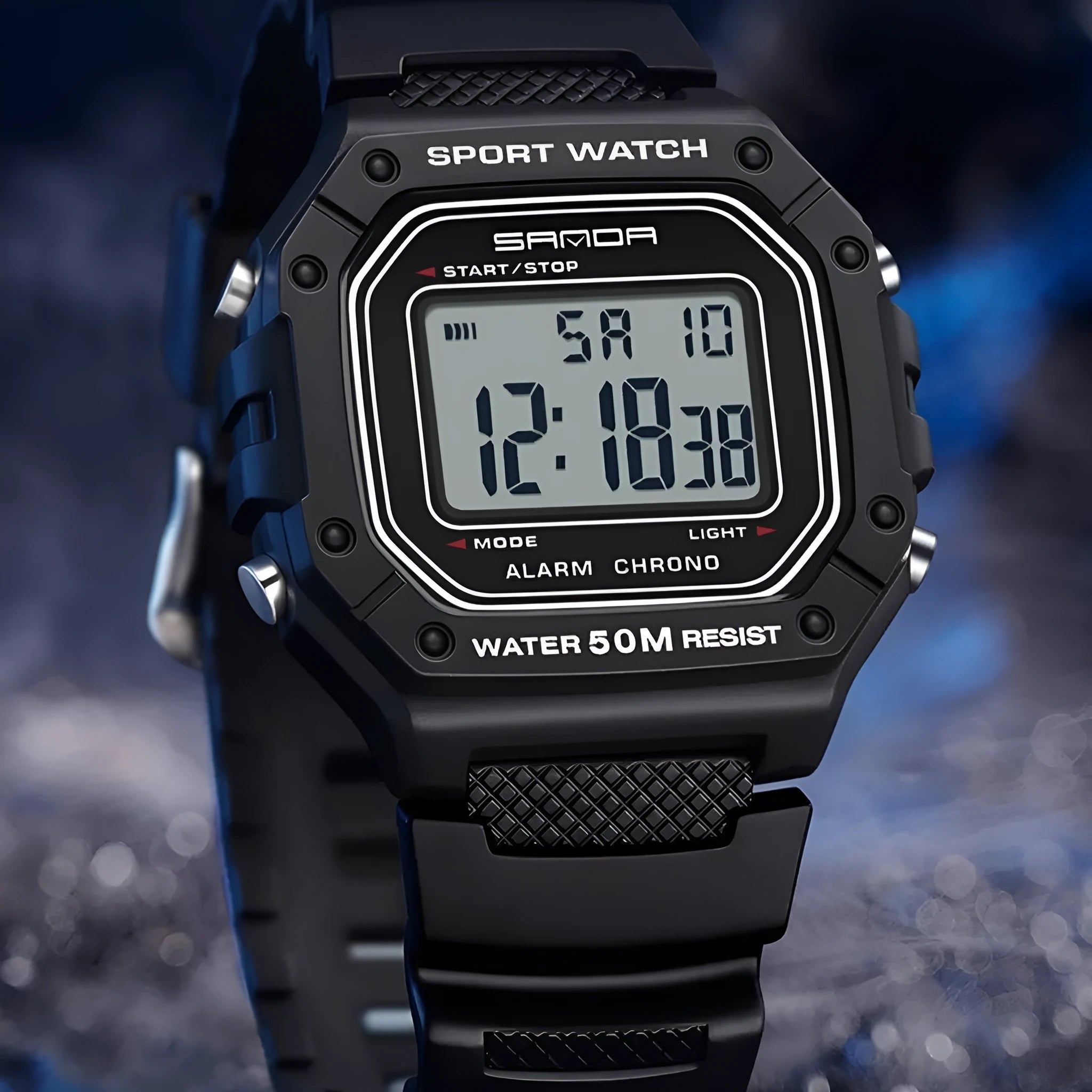 Waterproof youth electronic watch for swimming with alarm clock in multiple colour options