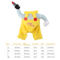 Yellow sword assassin costume for cats on hanger showing B02405 design