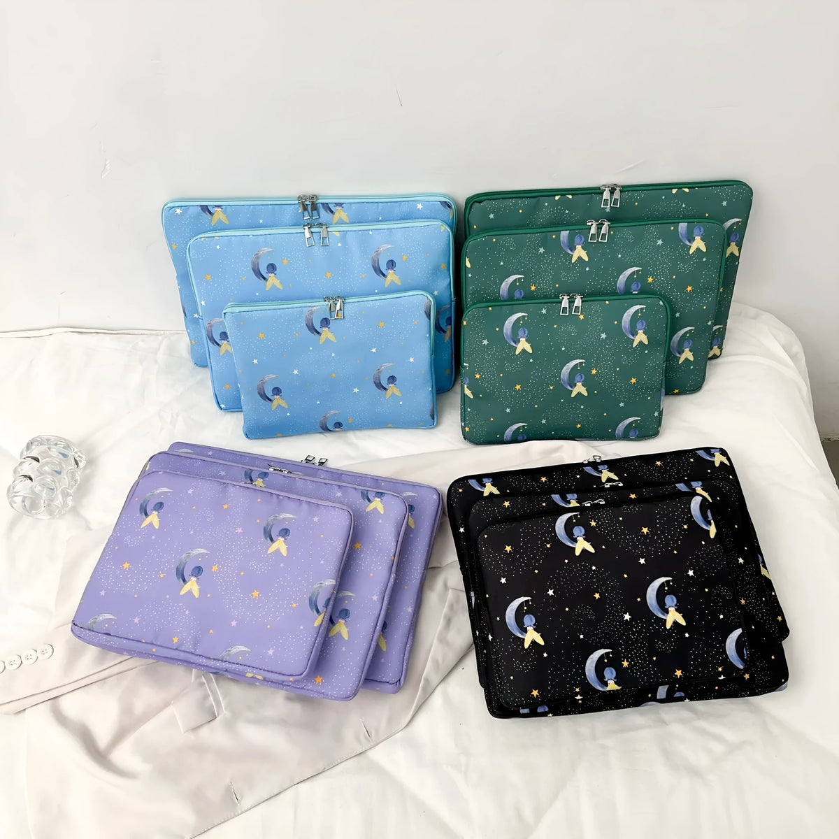 Moon XINGX small square cloth handbag with polyester lining and mobile phone bag, available in four colours and sizes L M S.