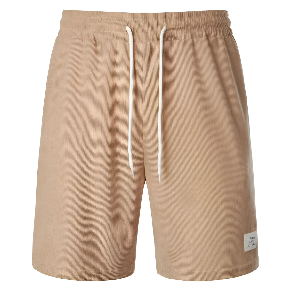 Tied corduroy fifth-length sports pants in breathable polyester, S-2XL, eight colours, no padding