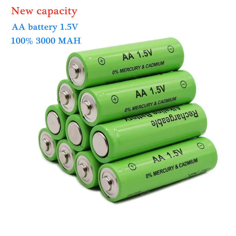 Industrial grade alkaline rechargeable AA battery with 3000mAh capacity