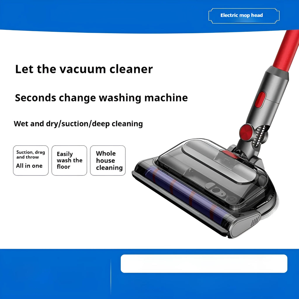 Electric mop head floor brush accessory for vacuum cleaner with 50W power and three-in-one function