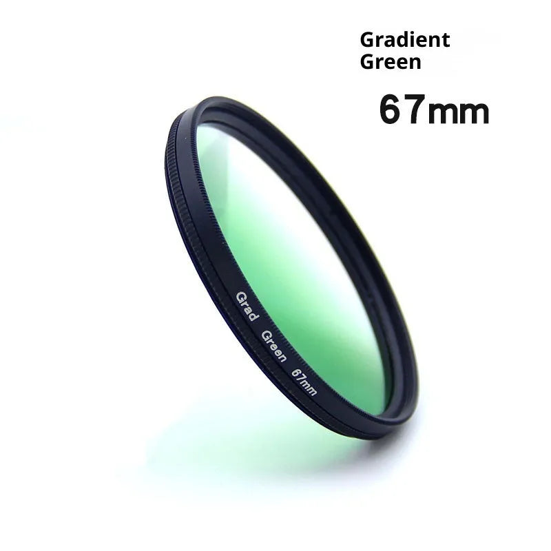 52mm gradient mirror camera filter with plastic construction for travel and outdoor shooting effects
