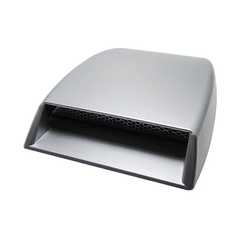 Car dashboard decorative vent accessory in ABS plastic showing black, white, and silver colour options