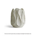 Irregular shaped art-style ceramic vase in magnesium clay for flower arrangements