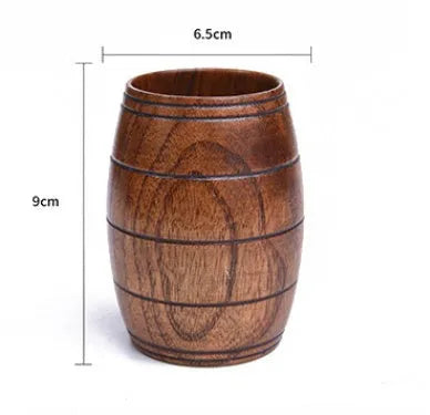 Clear wood vintage wine tumbler with round shape and 301-400ml capacity