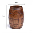 Clear wood vintage wine tumbler with round shape and 301-400ml capacity