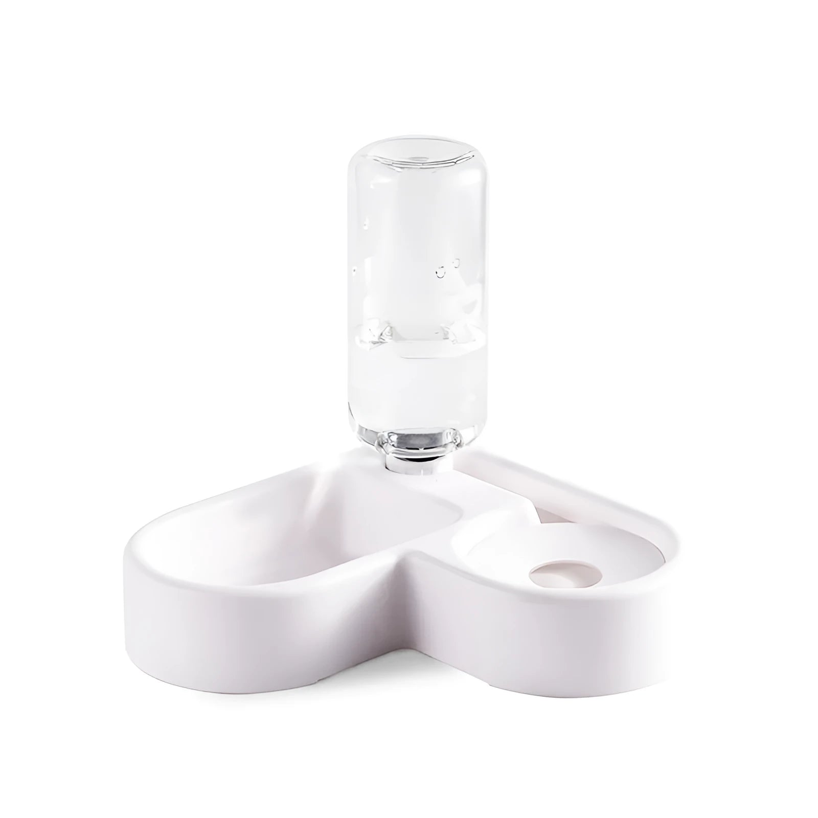 White pet water fountain with 4-litre capacity bowl and food-grade plastic construction.