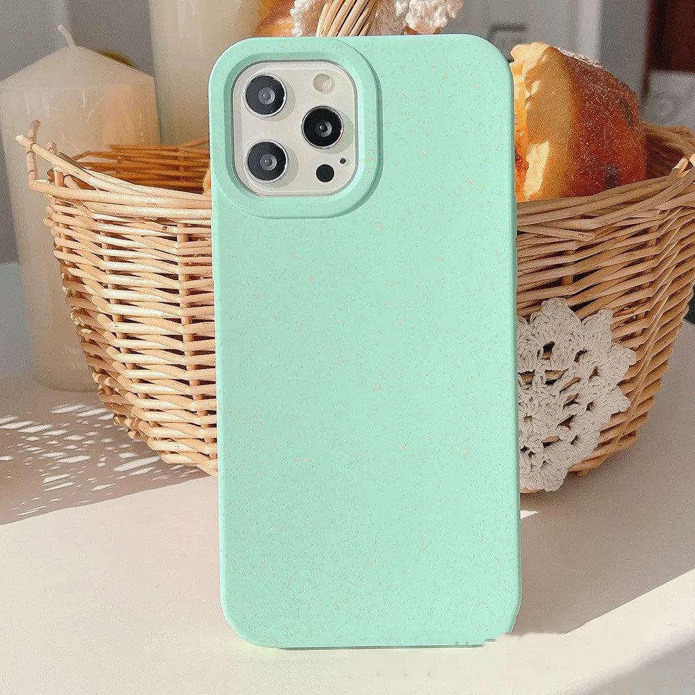 Degradable wheat straw fibre phone case for Apple iPhone models in multiple colours