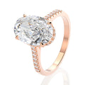 925 silver couple hipster suit ring with geometry design and zircon in rose gold