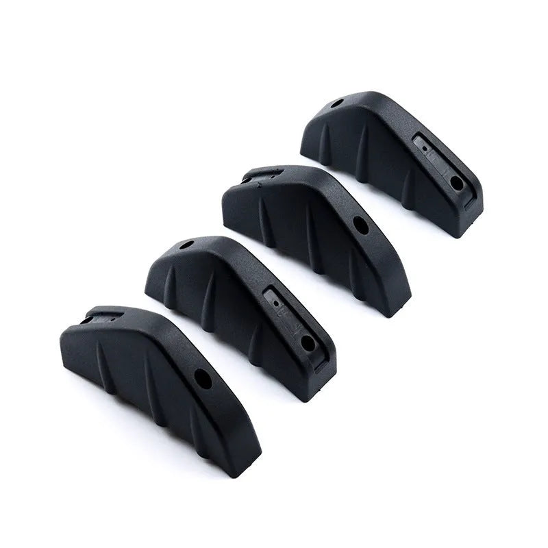 Black carbon fibre ABS triangle rear spoiler for General Motors vehicles with mounting hardware