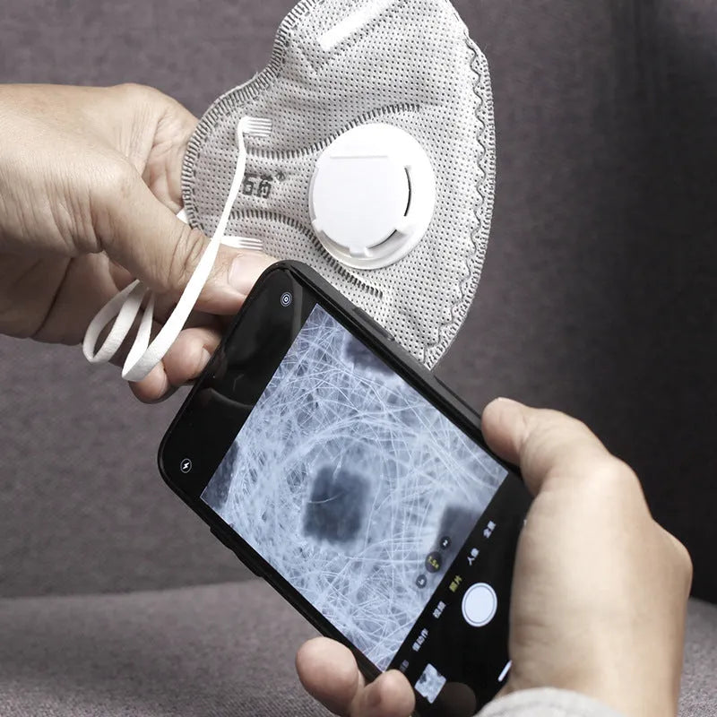 Black silver aluminum alloy 400X mobile phone microscope lens with TPU case for iPhone
