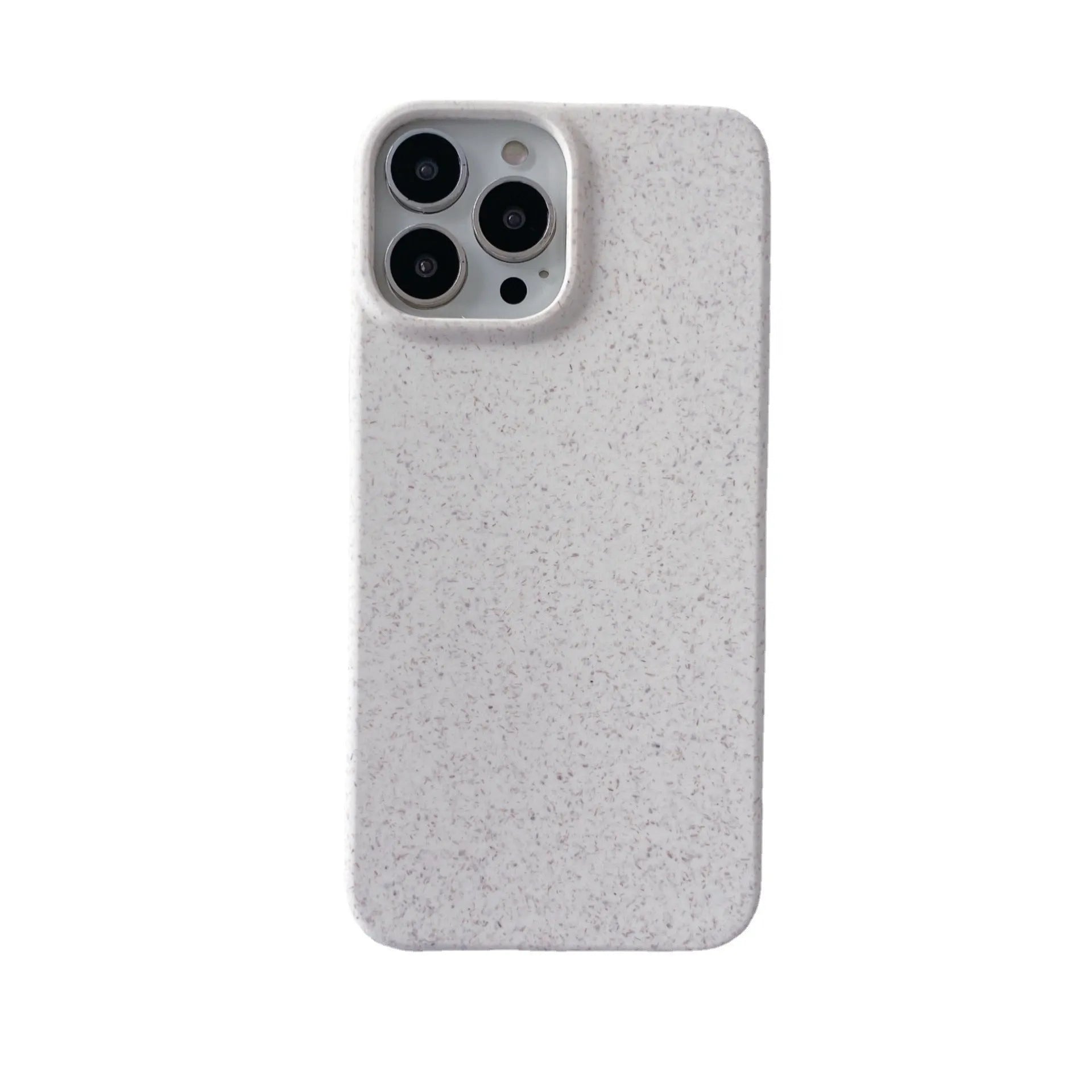 Biodegradable solid colour TPU back cover phone case for Apple iPhone with wheat straw finish