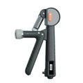 Adjustable spring hand grip strengthener in ABS plastic for home fitness and massage.