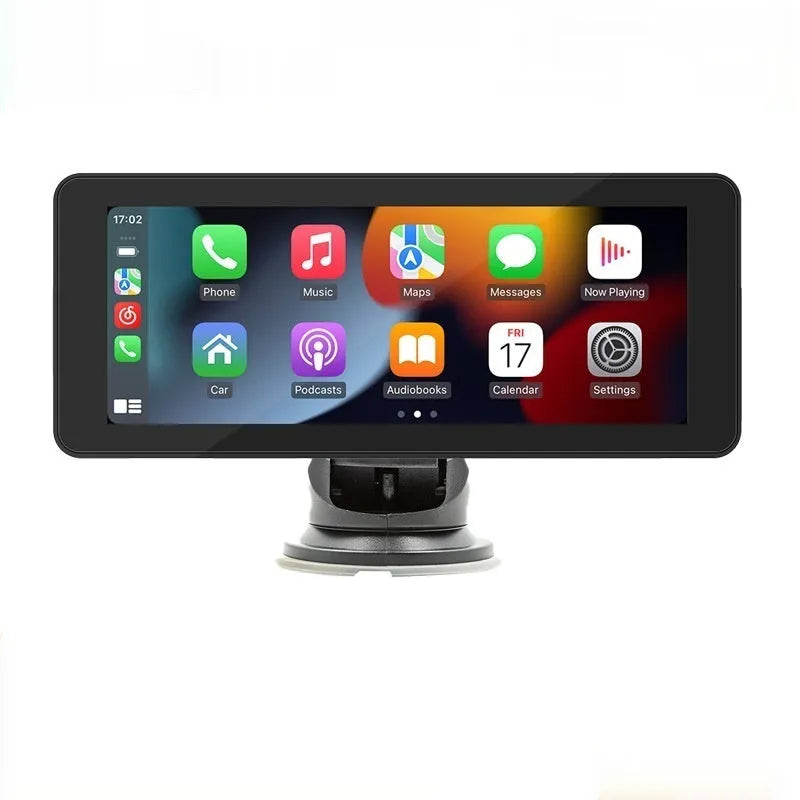 Portable wireless car video player with 6.86-inch screen showing camera display