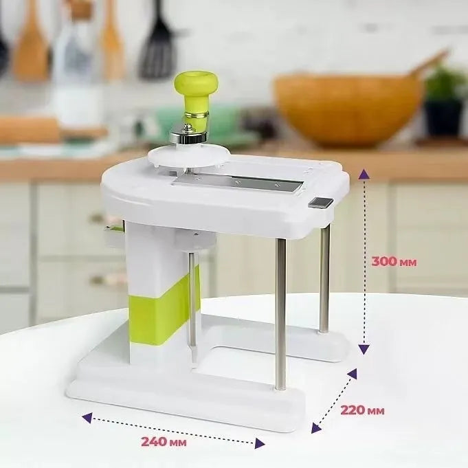 Beige stainless steel kitchen vegetable slicer chopper and grater tool