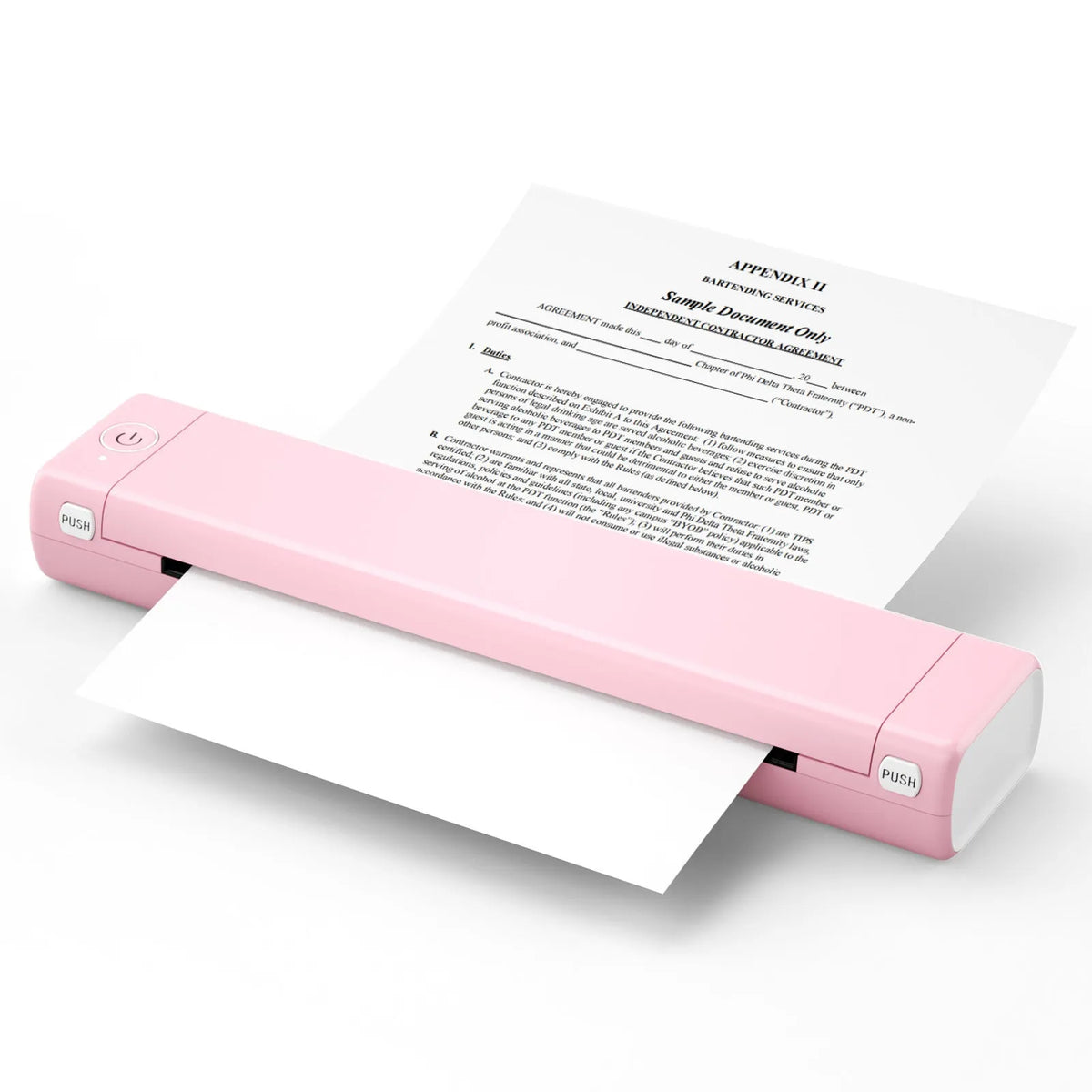Phomemo M08F A4 portable thermal printer in compact design with multiple colour options