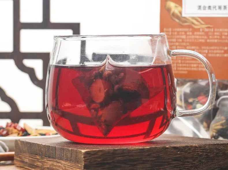 Box of Ginseng Black Wolfberry Tea showing 40 individual tea bags, total weight 200g.