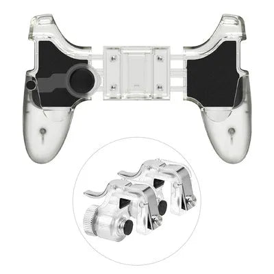 Mobile phone gaming handle with ergonomic grips in black colour