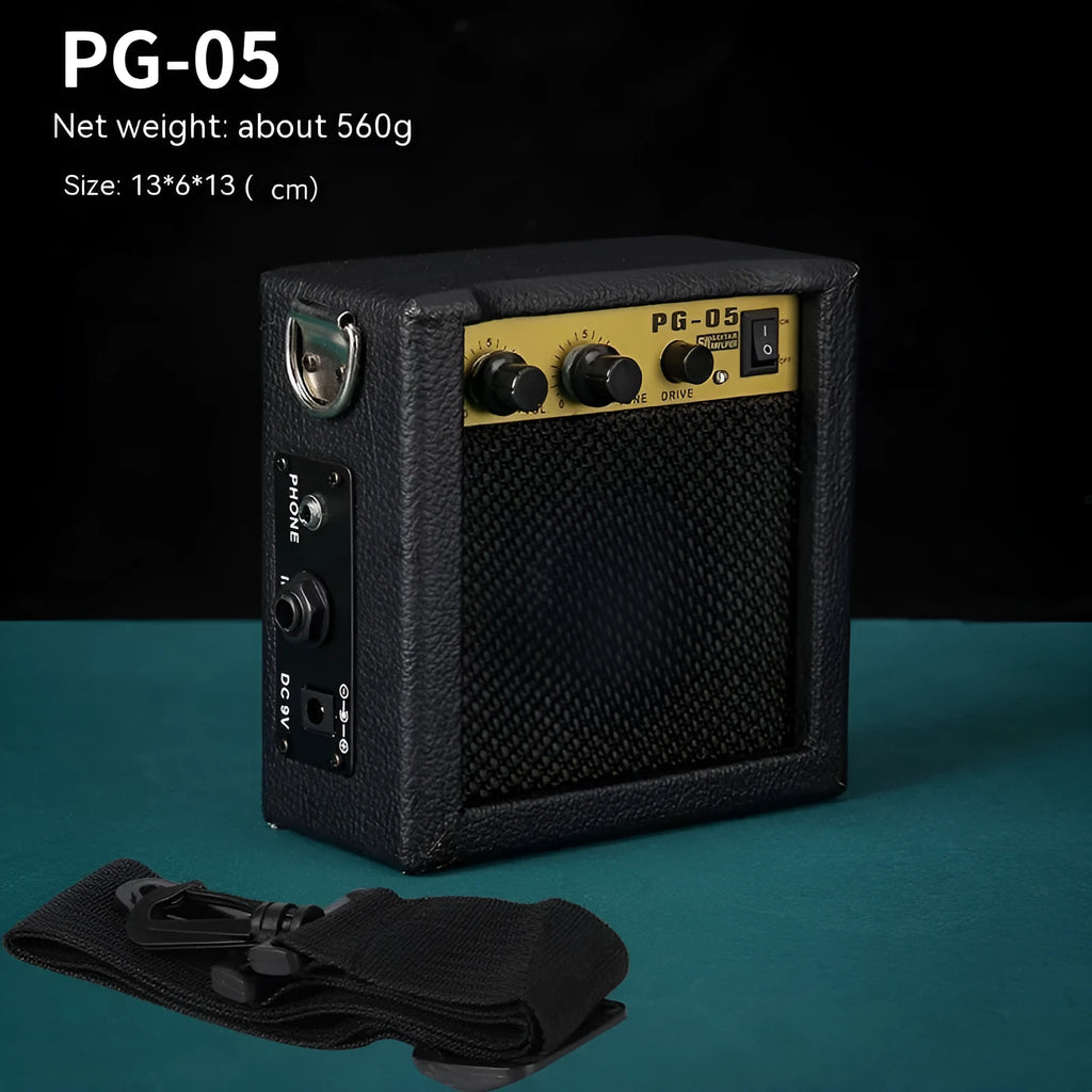 Small GA-10 10W guitar amplifier speaker with metal and plastic construction, 25x8x26cm